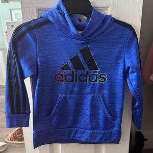 Adidas Kids Royal Blue Hoodie with Black Accents